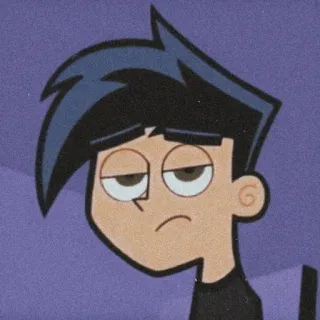 🦸‍♂ Danny Phantom cartoon, ghost, teenager, bored, animation, superhero telegram sticker