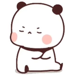 😠 Panda, Carino, Animale, Adesivo, Cartone animato, Kawaii telegram sticker