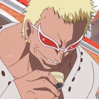 🦩 Donquixote Doflamingo One Piece อนิเมะ, ตัวร้าย, แว่นกันแดด, วันพีซ, โดฟลามิงโก้ telegram sticker