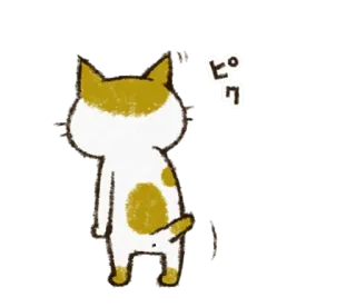 😕 ピク kot, zwierzę, naklejka, słodki, kreskówka telegram sticker