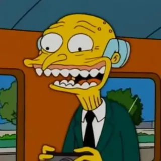 😅 Mr. Burns The Simpsons cartoni animati, animazione, commedia, serie TV, centrale nucleare, Springfield telegram sticker