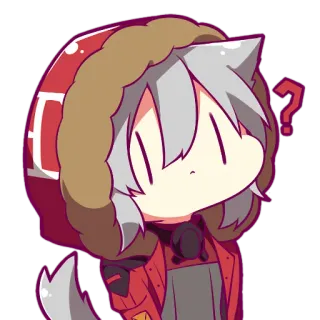 ❓ anime, character, cartoon, sticker, question telegram sticker