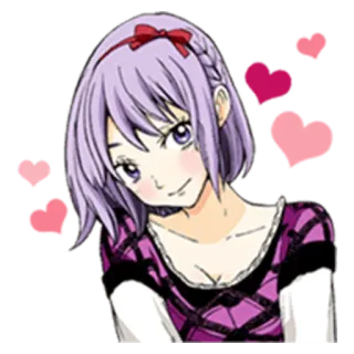 💕 anime, dibujos animados, chica, personaje, lindo, corazones telegram sticker