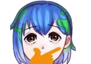 🤔 terra, anime, pensando, planeta, meme telegram sticker