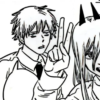 ⚙️ Denji Chainsaw Man Anime, Chainsaw Man, Denji, Power, Manga telegram sticker