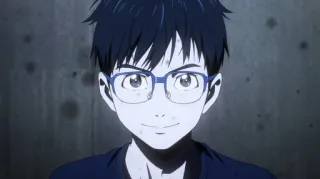 🙂 Yuri Katsuki Yuri!!! on Ice Anime, Pattinaggio artistico, Yuri on Ice, Occhiali, Personaggio telegram sticker