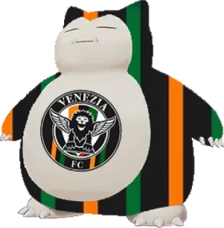 🟩 Snorlax VENEZIA FC Snorlax, Pokémon, Venezia FC, fútbol, león, alas, fútbol italiano telegram sticker