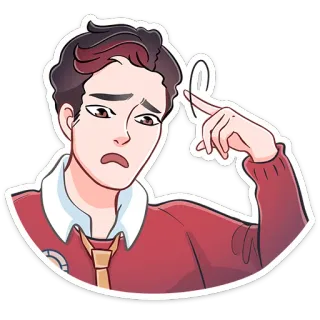 🤯 卡通, 贴纸, 表情, 动画, 肖像 telegram sticker