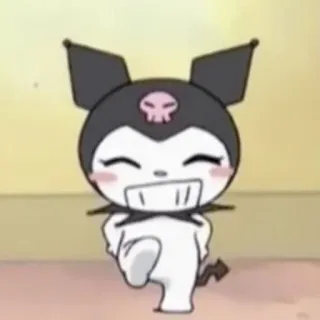 😂 Kuromi 쿠로미, 산리오, 귀여운, 애니메이션, 만화, 카툰, 캐릭터 telegram sticker