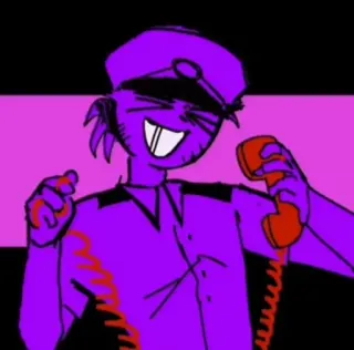 😁 Purple Guy Five Nights at Freddy's paarse man, FNAF, Five Nights at Freddy's, telefoon, personage telegram sticker