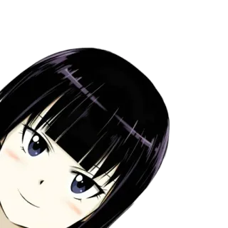 😍 Anime, Manga, Cartoon, Frau, Lächeln, Illustration telegram sticker