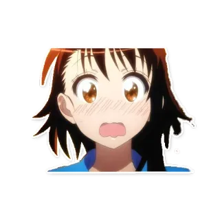 😧 Anime, Garota, Chocada, Surpresa, Desenho animado, Adesivo telegram sticker