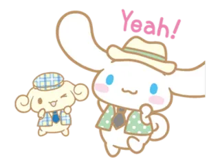 💃 Yeah! Cinnamoroll, cute, kawaii, Sanrio telegram sticker