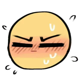 😑 Emoji, Sueur, Nerveux, Embarrassé, Visage, Expression whatsapp sticker