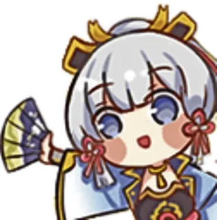 👋 Ayaka Genshin Impact Anime, Garota, Bonita, Fã, Chibi, Genshin Impact telegram sticker