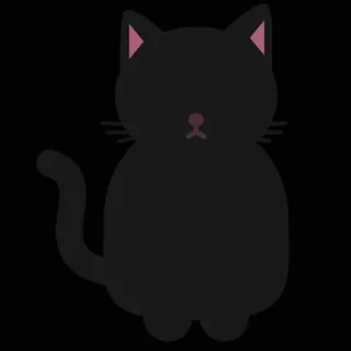 🐈‍⬛ mèo, động vật, đen, hoạt hình telegram sticker