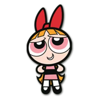 😏 Blossom Powerpuff Girls cartoon, girl, superhero, Blossom, Powerpuff Girls telegram sticker