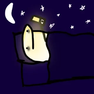 😴 Schlaf, Nacht, Mond, Sterne, Bett, müde, schlafend telegram sticker