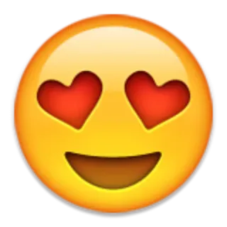 😍 Эмодзи, Любовь, Сердечки в глазах, Нежность, Счастье, Улыбка telegram sticker