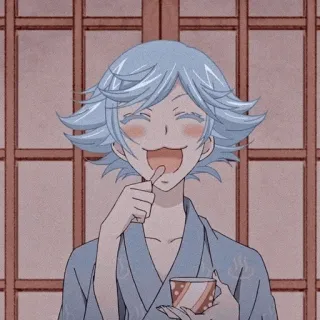 🤍 アニメ, キャラクター, 可愛い, 笑顔, 幸せ whatsapp sticker