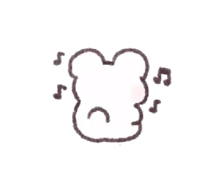 🐜 милый, медведь, музыка, мультфильм telegram sticker