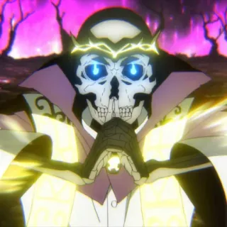 💀 squelette, anime, magie, occulte, mage telegram sticker