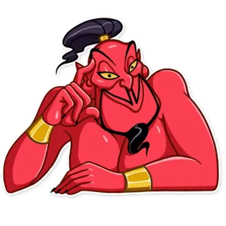 🙂 Jafar Aladdin 迪士尼, 卡通, 反派, 角色, 动画, 邪恶 telegram sticker