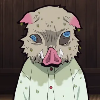 🗡 Inosuke Hashibira Demon Slayer Anime, Manga, Demon Slayer, Inosuke, Sanglier whatsapp sticker