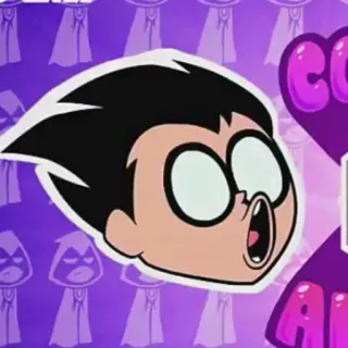 😲 Robin Teen Titans Go! cartone animato, supereroe, animazione, fumetto, Robin, Teen Titans telegram sticker