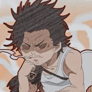 😤 Yami Sukehiro Black Clover anime, black clover, yami sukehiro, smoking telegram sticker
