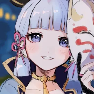 🌸 Ayaka Genshin Impact Anime, Videogioco, Personaggio, Fanart, Maschera, Genshin Impact, Ayaka telegram sticker