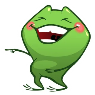 😃 rã, desenho animado, rindo, apontando, meme, feliz telegram sticker