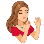 👏 女性, イラスト, ポートレート, 漫画, 挨拶 telegram sticker