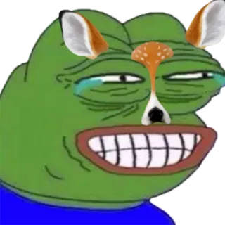 🐸 Pepe the Frog Pepe, o Sapo, Meme, Meme da Internet, Veado, Orelhas de animal whatsapp sticker
