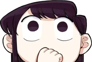 🤔 Komi Shouko Komi Can't Communicate 애니메이션, 만화, 코미 양은 커뮤증입니다, 코미 쇼코, 충격, 귀여운, 놀란 telegram sticker