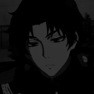 🖤 anime, manga, dark, military uniform, character whatsapp sticker
