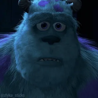 😔 Sully Monsters, Inc. Sully, James P. Sullivan, Monster, Monster AG, Disney, Pixar, Animation telegram sticker