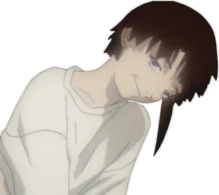 😏 Iwakura Lain Serial Experiments Lain anime, lain, serial experiments lain, cyberpunk, girl telegram sticker