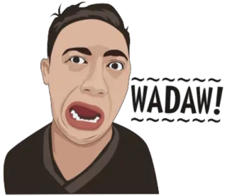 😦 WADAW! biểu cảm, hoạt hình, meme, vui nhộn, cảm thán telegram sticker