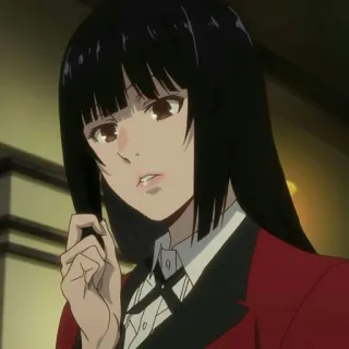 ☕️ Yumeko Jabami Kakegurui Anime, Mangá, Kakegurui, Yumeko Jabami, Jogo, Escola, Apostas altas telegram sticker