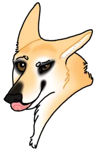 😜 binatang, anjing, imut, kartun, stiker, ilustrasi telegram sticker