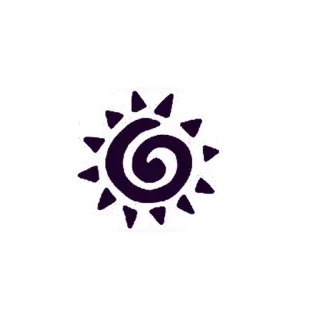 🌞 sun, spiral, black, white, symbol telegram sticker
