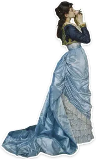 🥰 woman, dress, gown, historical, victorian, lady, elegant, vintage telegram sticker