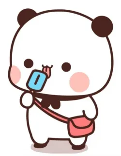 😝 Panda, Carino, Animale, Lecca-lecca, Dolce, Cartone animato telegram sticker