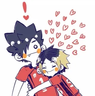 🐱 Anime, Dessin animé, Amour, Coeurs, Mignon, Amis, Relation telegram sticker