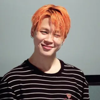 🍀 Jimin kpop, чимин, bts, певец, рыжие волосы, портрет whatsapp sticker