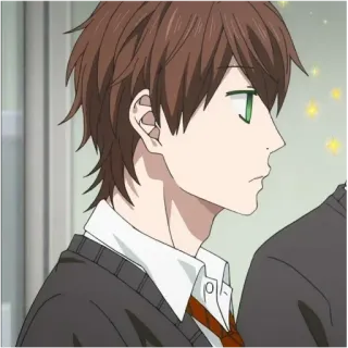 ⭐ Anime, Uniforme escolar, Rapaz, Masculino, Retrato telegram sticker