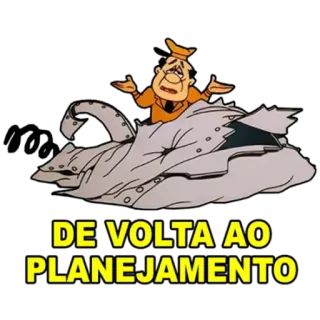 🔛 DE VOLTA AO PLANEJAMENTO desenho animado, avião, planejamento, acidente, humor telegram sticker