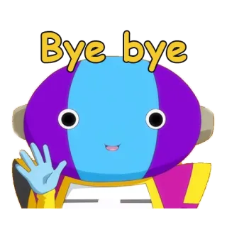 👋 Zeno Dragon Ball Super Bye bye zeno, dragon ball super, adiós, anime, dibujos animados whatsapp sticker