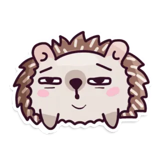 😓 เม่น, สัตว์, สติกเกอร์, น่ารัก, การ์ตูน telegram sticker